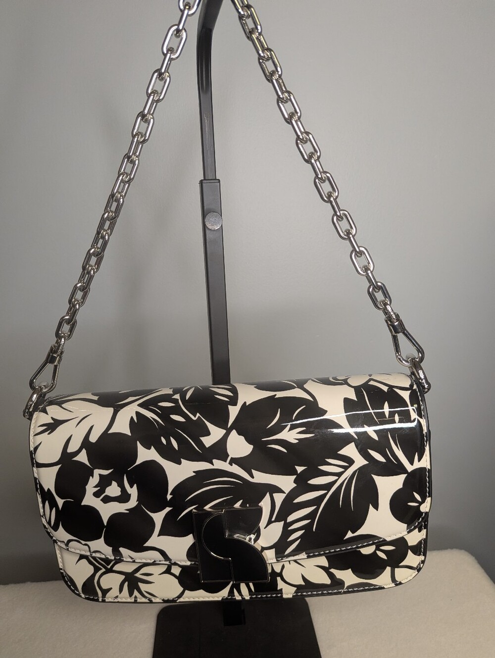 Kate Spade Dakota Tropical Foliage Patent Leather Small Crossbody Bag NWT